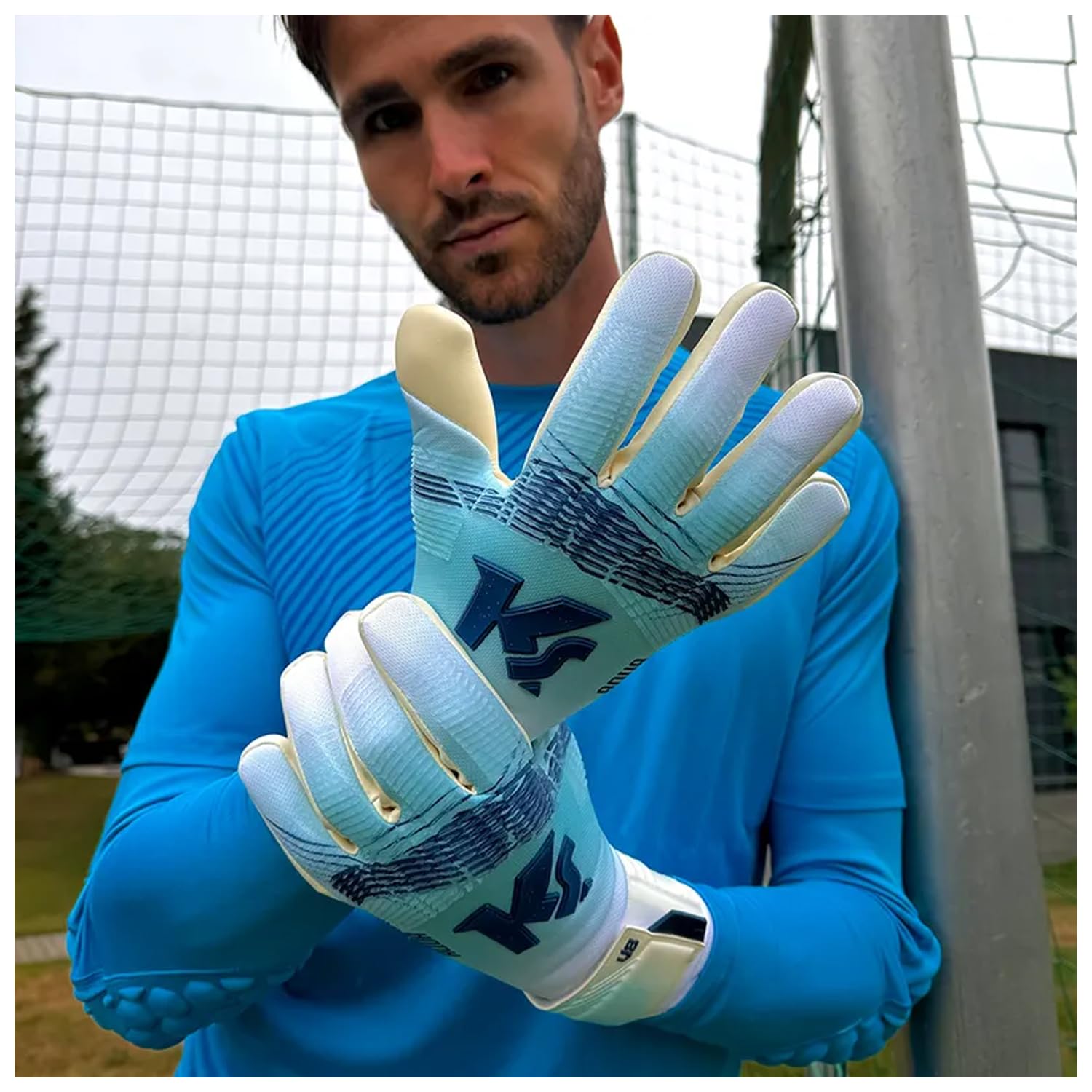KEEPERsport Guanti da portiere Varan8 Champ NC Aqua per adulti, guanti da calcio, unisex, 4 mm, Aqua Claw, ottimizzati per condizioni atmosferiche bagnate, diverse misure