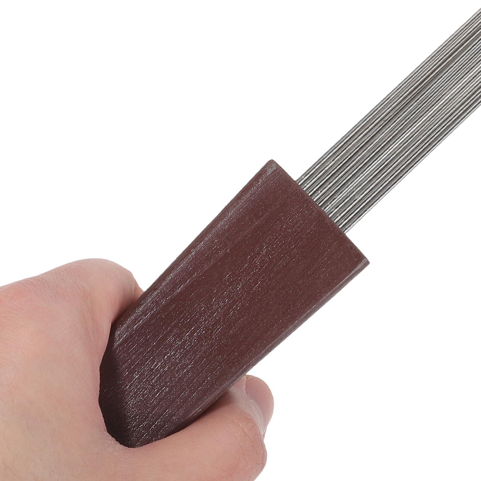 Guiro Instrument de Percussion en Métal, Set 1 Pièce | Bois et Argenté, Outil Pédagogique D’éveil Musical, Adapté aux Filles et Garçons