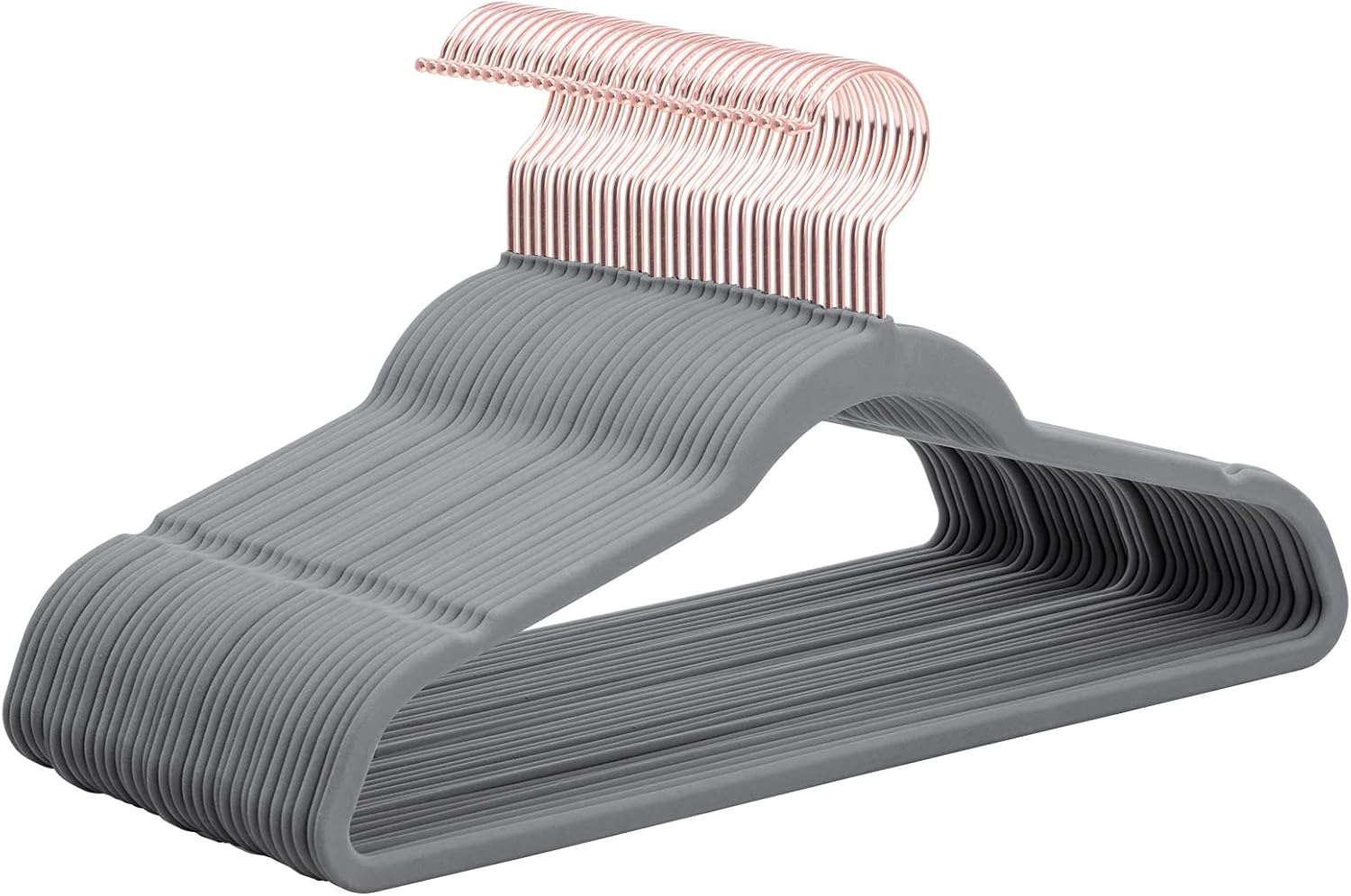 SUPJOO Velvet Hangers Rose Gold Coat Hangers Non Slip Velvet Black Roses Felt Hangers Gold