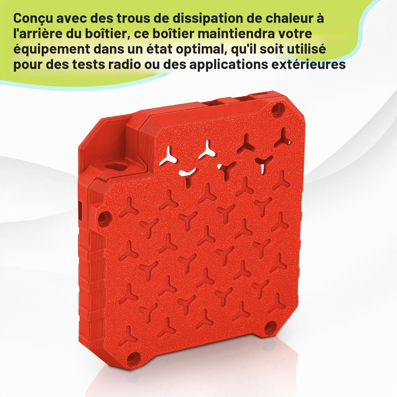 1 paquet ESP32 pour boîtier Heltec V3, carte de développement LoRa, boîtier Meshtastic avec connecteur d'antenne et interface de type C, (N33, rouge)