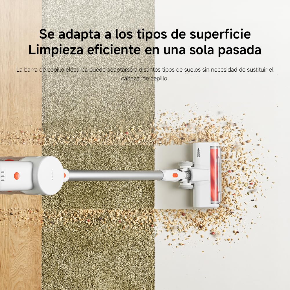 XIAOMI G20 Lite Potencia 18 kPa, hasta 40 min autonomía, Aspirador inalámbrico detección Polvo luz Blanca, Juego de Cabezales 2 en 1, Vaciado un Toque, Limpieza Huecos sofás y teclados de Ordenador — view 10