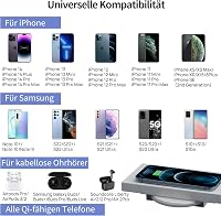 KPON 30mm Láthatatlan Vezeték Nélküli Töltő 10W - Asztal Alá Szerelhető Indukciós Töltő iPhone, Samsung és Huawei Telefonokhoz 6