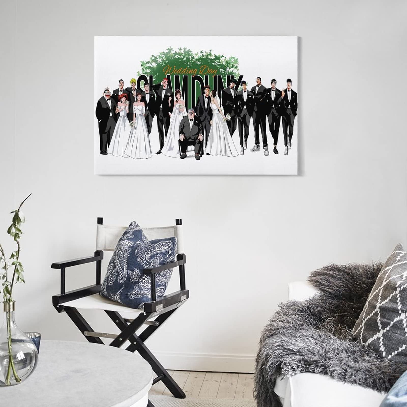 Amazon｜スラムダンク家族の肖像画の結婚式の写真のキャンバスの壁の