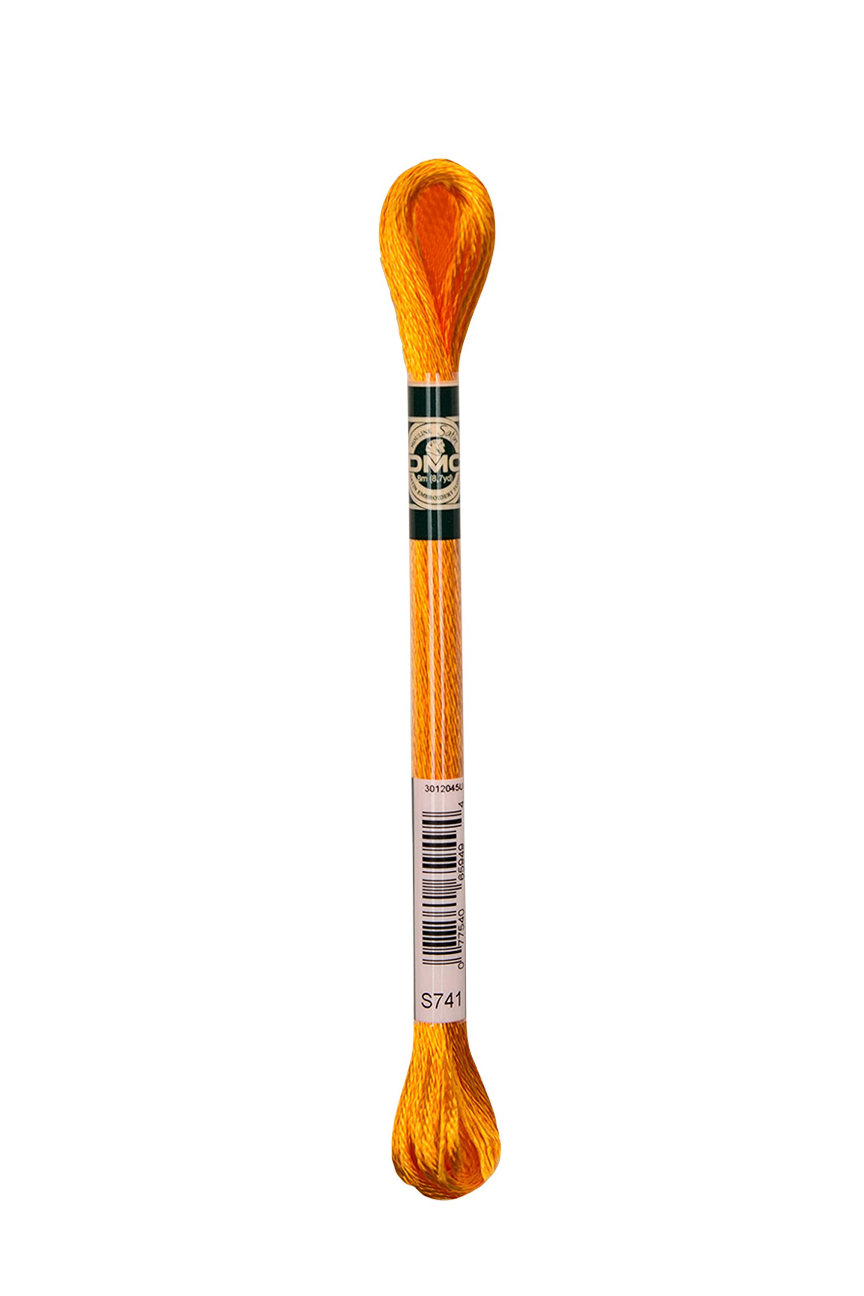 DMC 1008F-S741 Shiny Radiant Satin Floss, Tangerine, 8.7-Yard