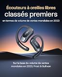 SHOKZ Écouteurs à Oreilles Libres OpenFit Air, Casque Bluetooth sans Fil avec Microphone, écouteurs avec Crochet d'oreille Air, Charge Rapide, 28 h d'autonomie, étanchéité IP54 pour Le Sport - Noir - 2