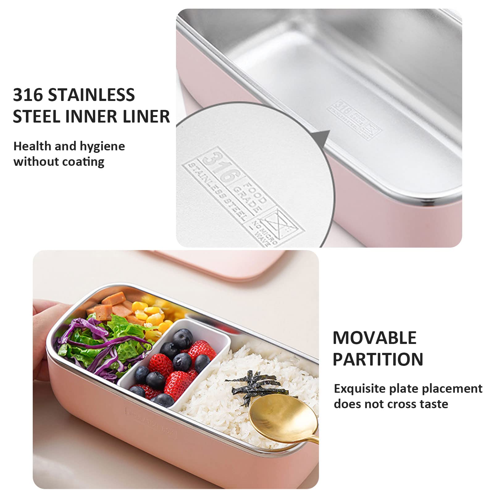Contenitore per il pranzo anti-perdite, autoriscaldante, scatola per il pranzo elettrica portatile per auto/camion/famiglie, per adulti, pulizia di tutto il corpo (verde, M (confezione))