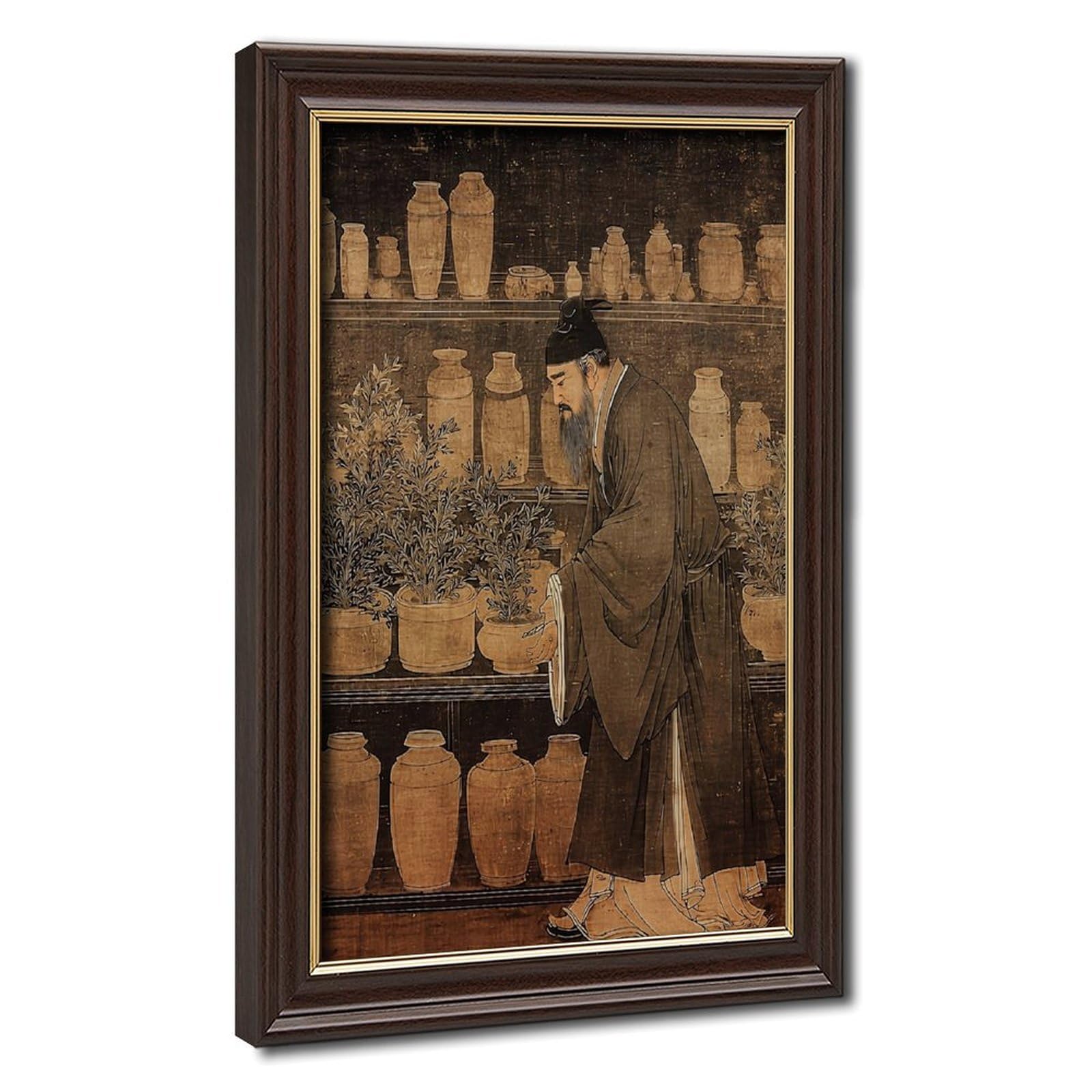 AYINUER Poster sur toile de poterie d'herboriste antique pour décoration de
