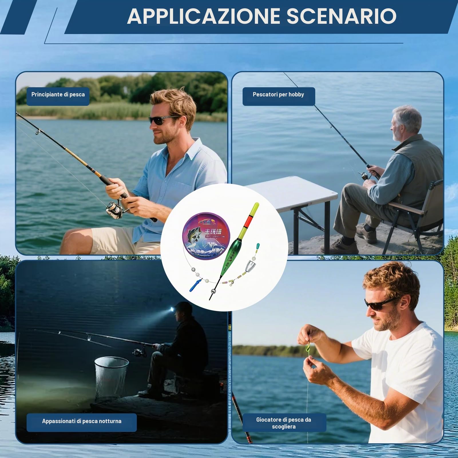 Dongcill Galleggianti da Pesca,Galleggiante Pesca a LED,Bobber Automatico | Bobber Automatico con Cambierà Colore,Accessori-Pesca per Notturna in Mare o Acqua Dolce