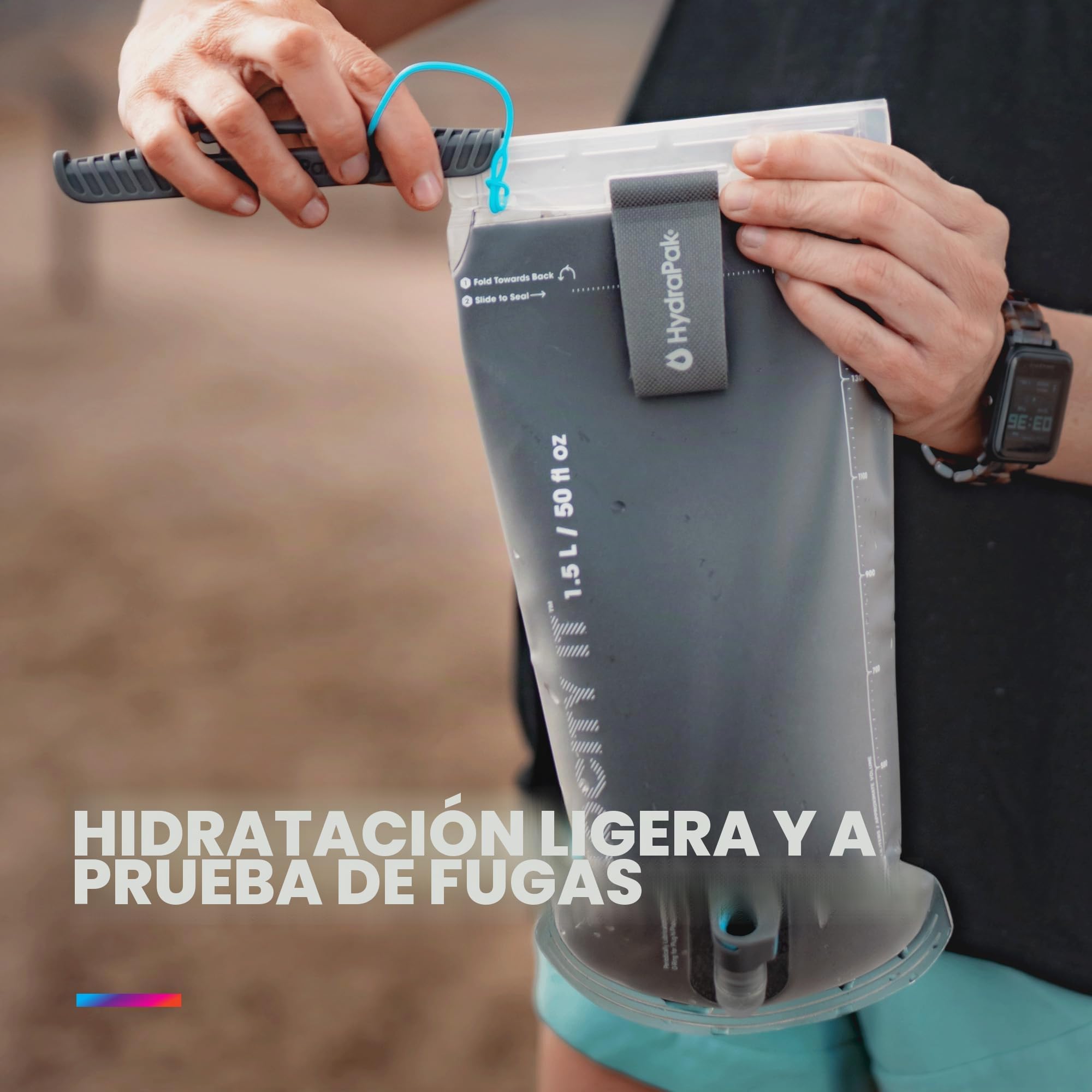 HydraPak Velocity IT (depósito de hidratación de 1,5 L o 2 L) – Bolsa de agua aislada para paquete de hidratación – Válvula de mordida autosellante, a prueba de fugas y apta para lavavajillas