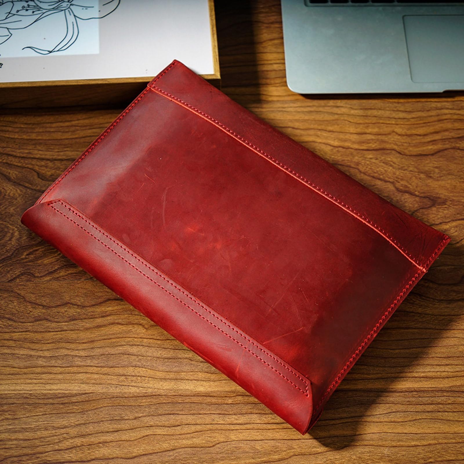 Carpetas de piel sintética para archivos, organizador de documentos para mujeres profesionales