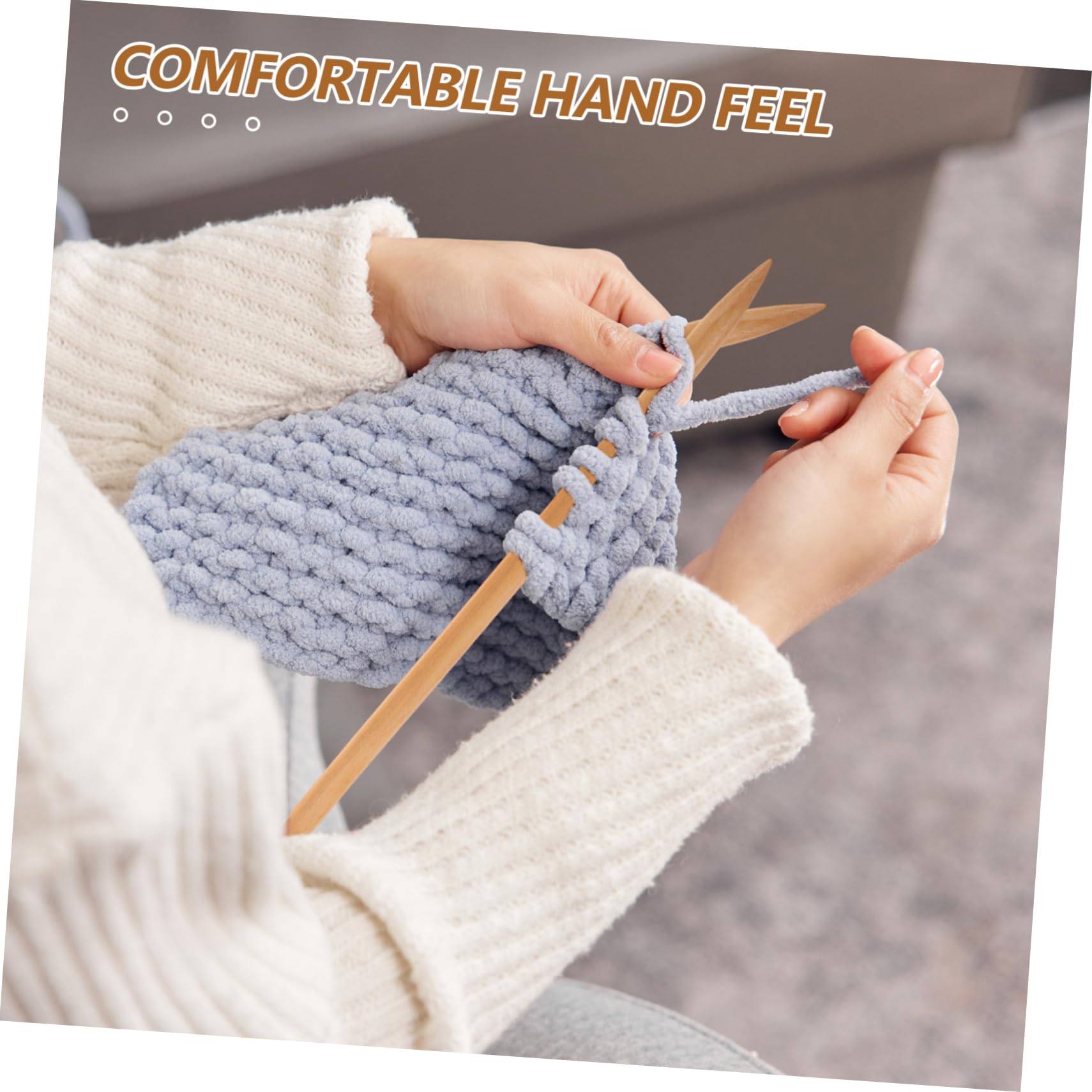 Gerade Holzstricknadeln 6 Stück Extra Groß für Handarbeit