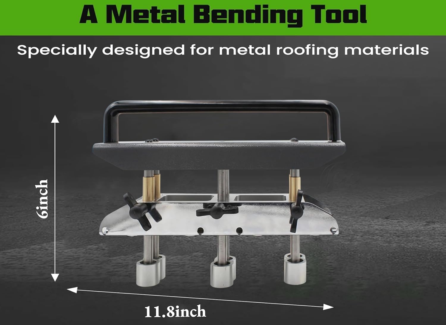 3 Station Roller Bender, 0-90° Bending Angle Sheet Metal Roller, Sheet Metal Bead Roller Bender for 1/2‑5 Inch (13‑130mm) Bending Metal Roofing Materials