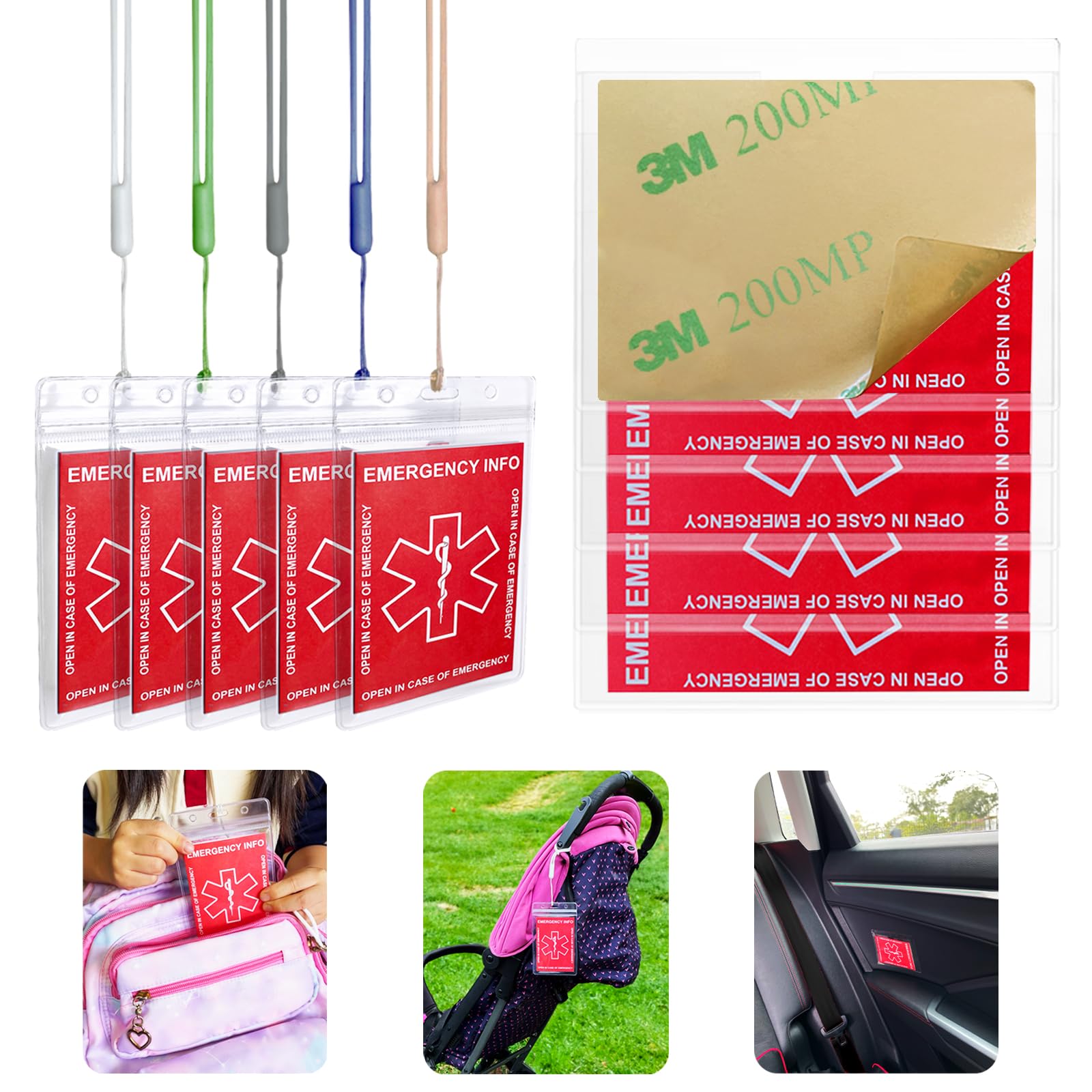 ZOCO – Child ID Kits (5-Pack) – Identification Cards for Kids with Fingerprint Ink Strip – Emergency Safety Kit for Parents Schools Daycare Travel – Missing Child Preparedness – Made in USA