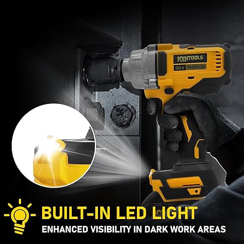 Miniatura 3 de Llaves de impacto eléctricas, llave de impacto inalámbrica de 12 pulgada, kit de pistola de impacto de potencia con 1000 N.m, destornillador de