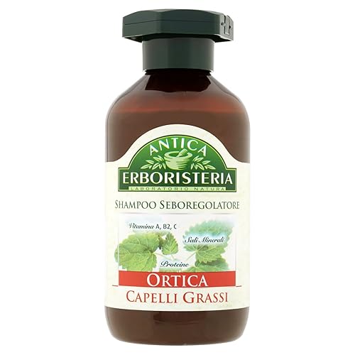 Antica Erboristeria Champú seborregulador Ortica (ortiga) * Paquete de 8.45 onzas líquidas (8.5 fl oz). Importación italiana