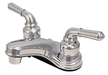 PlumbUSATwo Handle Chrome Lavatory Faucet Plastic Non-Metalic, with Lever Handles - by PlumbUSA