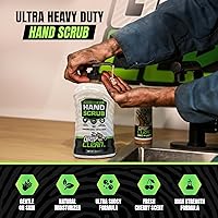 Vista 5 de Grip Clean Limpiador de manos ultra resistente para mecánicos, tecnología de infusión de cáscara de nogal y arcilla que elimina grasa, aceite
