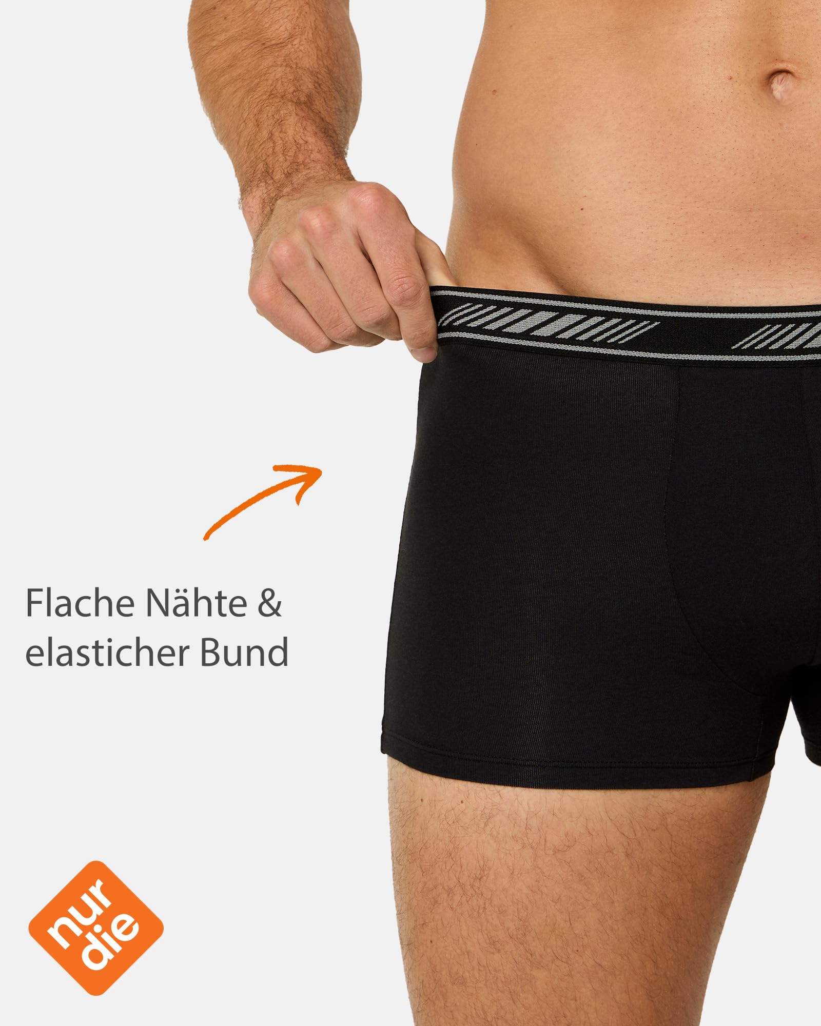 Nur Die 6er Pack Boxer Cotton 3D-Flex aus Baumwolle enge Boxershorts Bewegungsfreiheit Männer Unterhosen Herren