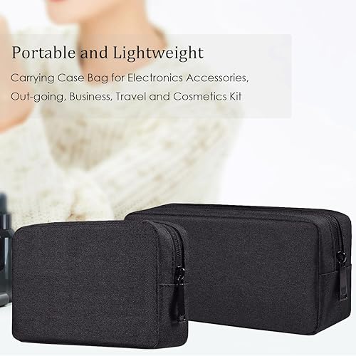 Miniatura 7 de Funda para accesorios electrónicos, organizador electrónico para cables de viaje, bolsa de almacenamiento impermeable portátil para disco duro,