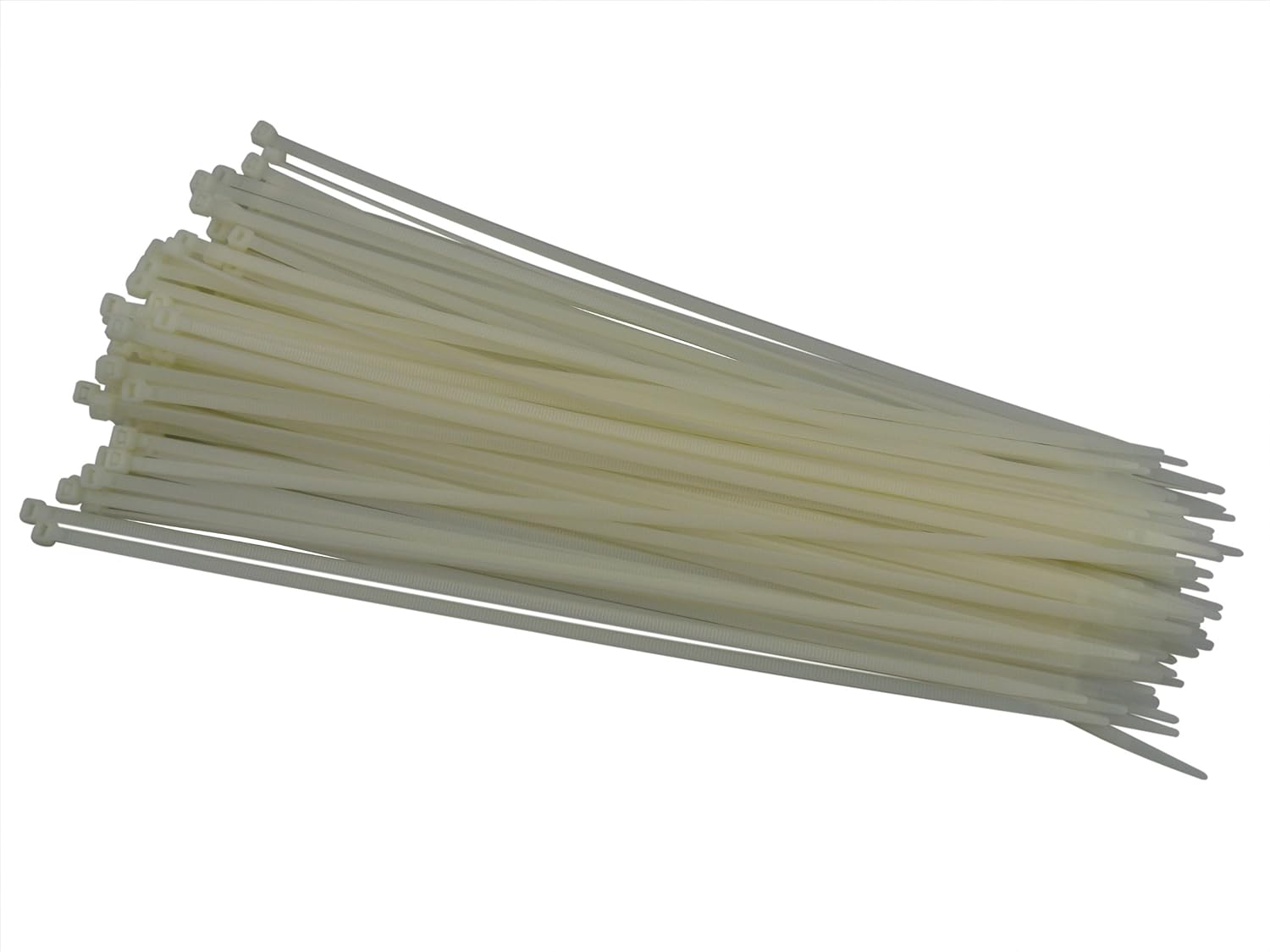 QualGear CT6-W-100-P Self-Locking Cable Ties, 14-Inch, White 100/Poly Bag