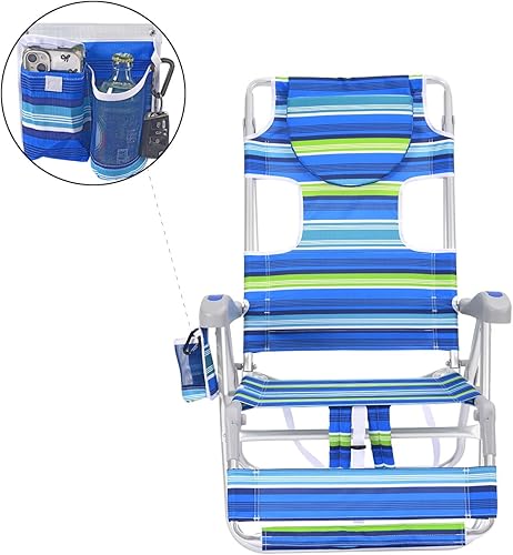 Miniatura 5 de Mochila plegable de alta resistencia para adultos con agujero en la cara  Coloque plana, 5 posiciones reclinables  Bolsa térmica aislada extraíble