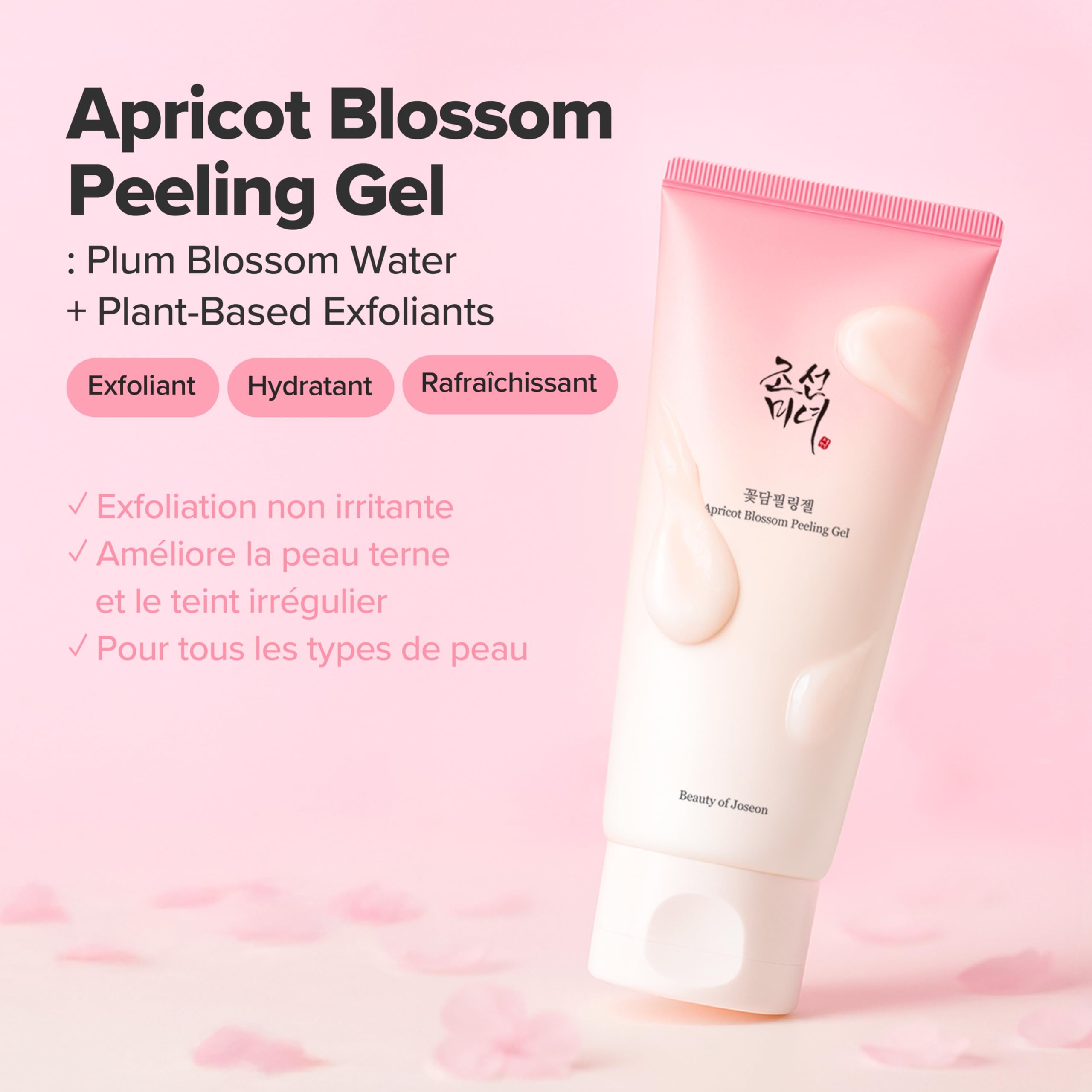 Beauty of Joseon Gel exfoliant à la fleur d'abricot (100 ml, 3,38 fl.oz)