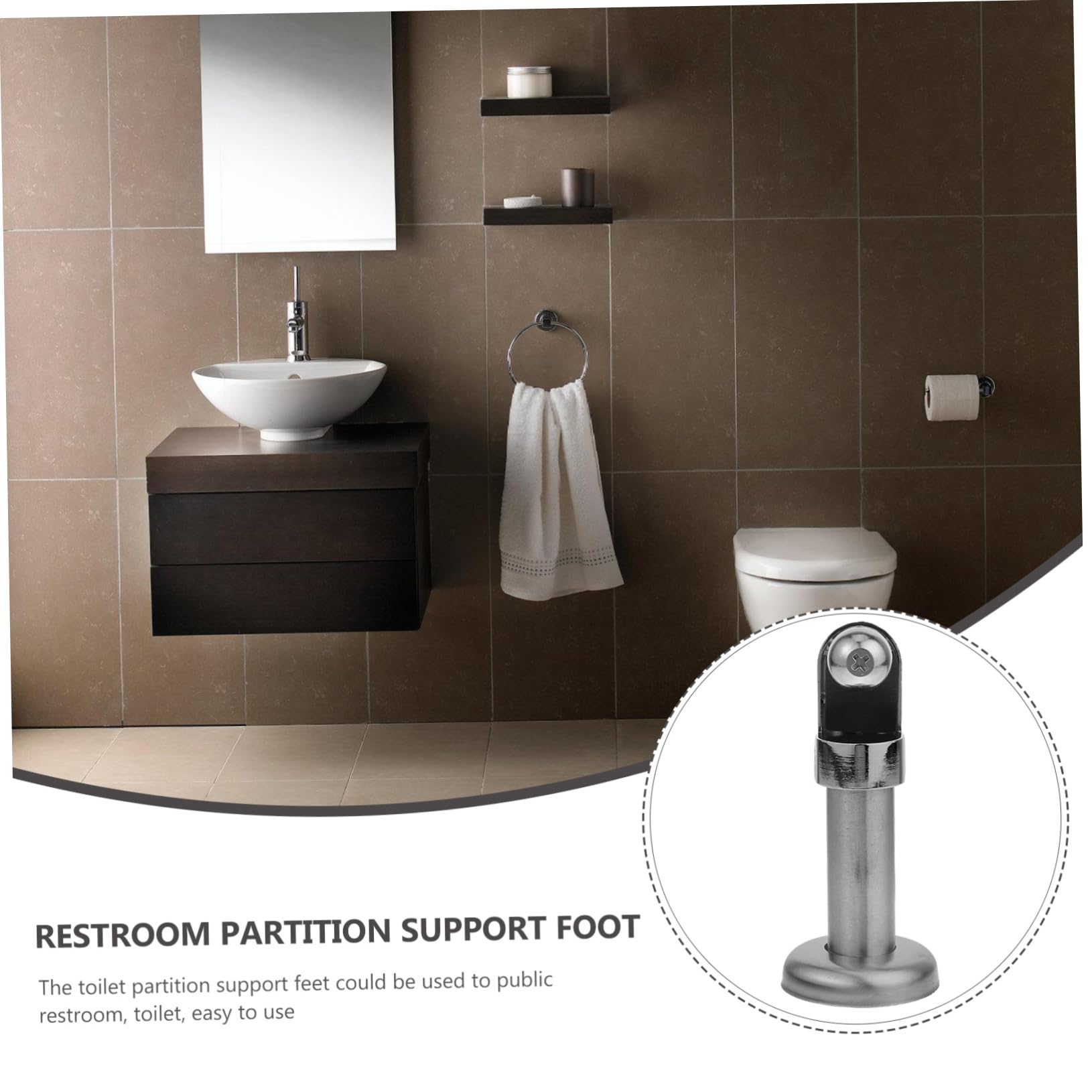 Partition Support Restroom Partition Supports Alipis 4-Pack Stainless Steel Toilet ...