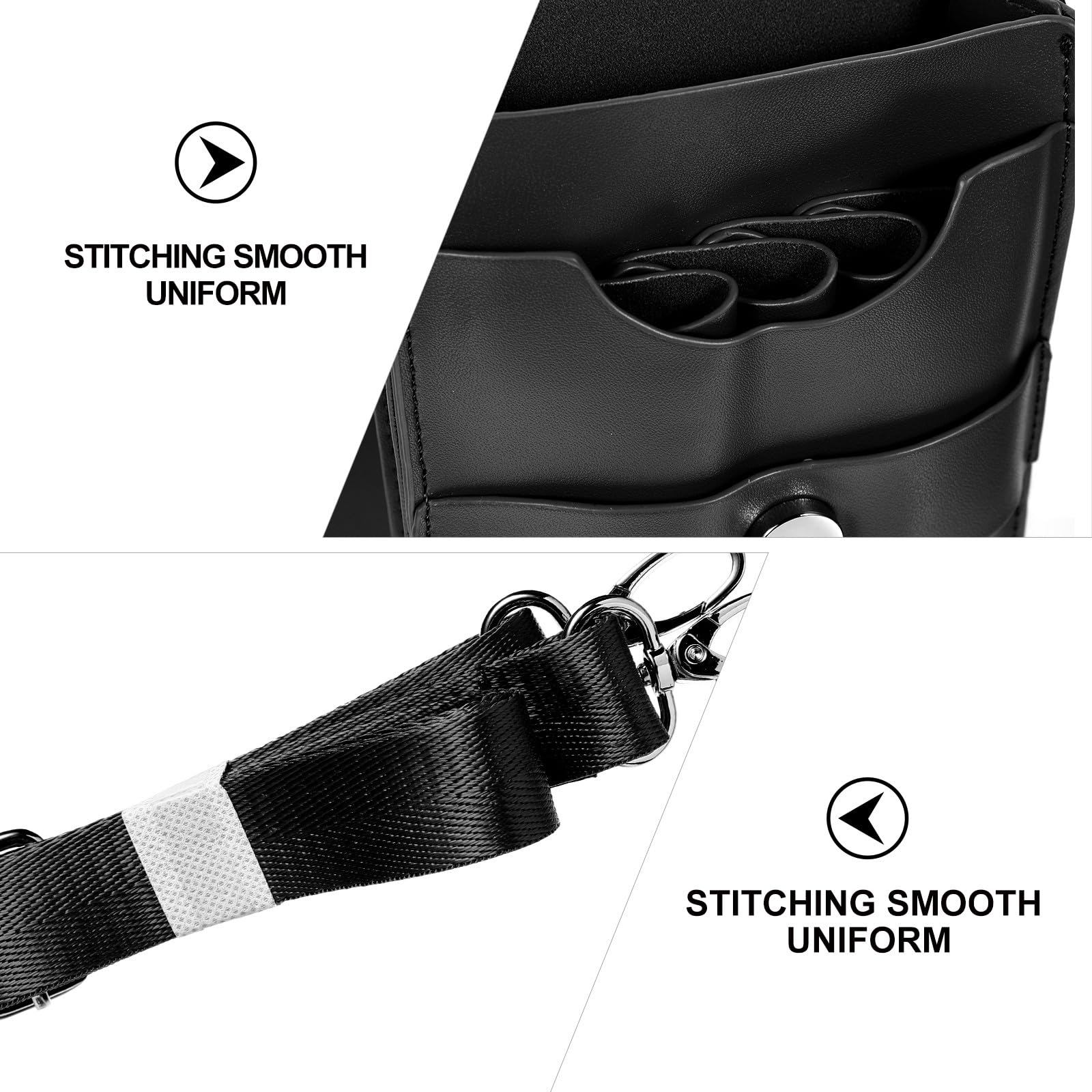 Artibetter Borsa in Pelle di Bovino Cintura Regolabile, Custodia per Forbici Professionale dal Grande Capacità, Stile Semplice per Domestico e Professionale
