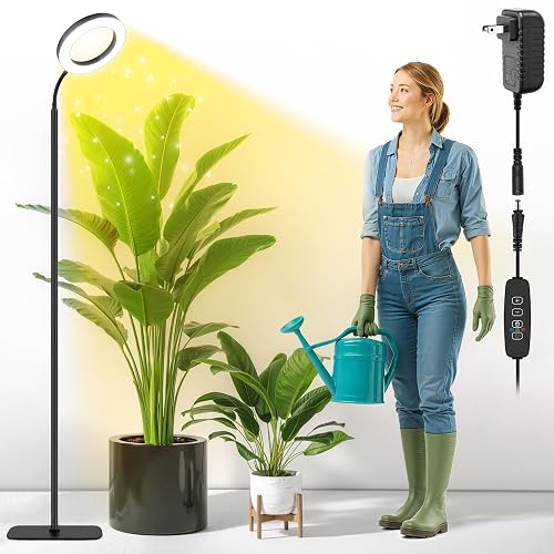 Grow Lights for Indoor Plants,Floor Lamp with 63IN Stand,Full Spectrum,10