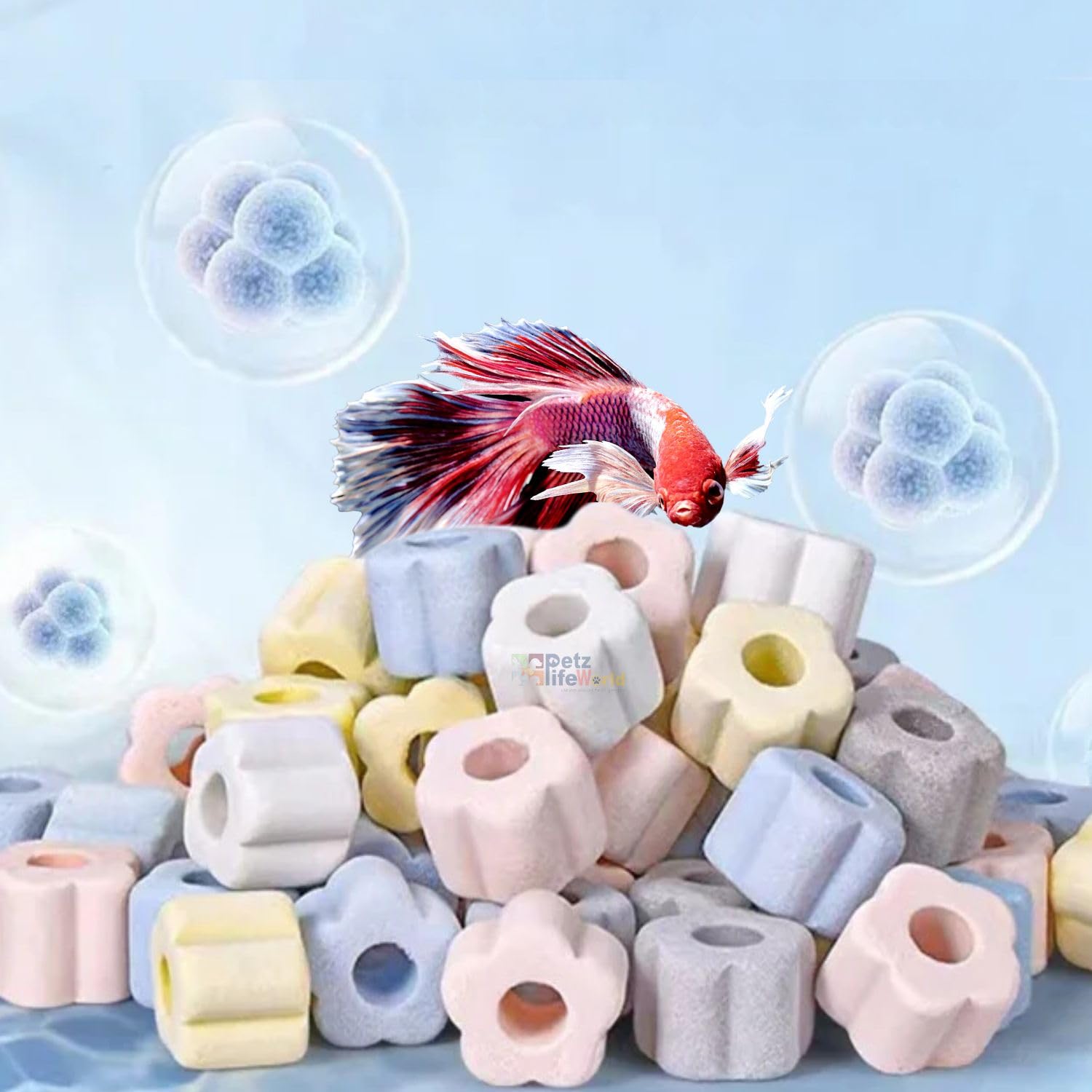 VAYINATO® 250G Aquarium Filter Media Ceramic Ring (Flower Type) with Free Net Bag, Promote Healthy Bacteria Growth & Keep Water Quality Stable for Fresh & Seawater Tank by Petzlifeworld (B0CZRJ5C3J) Amazon Price History, Amazon Price Tracker