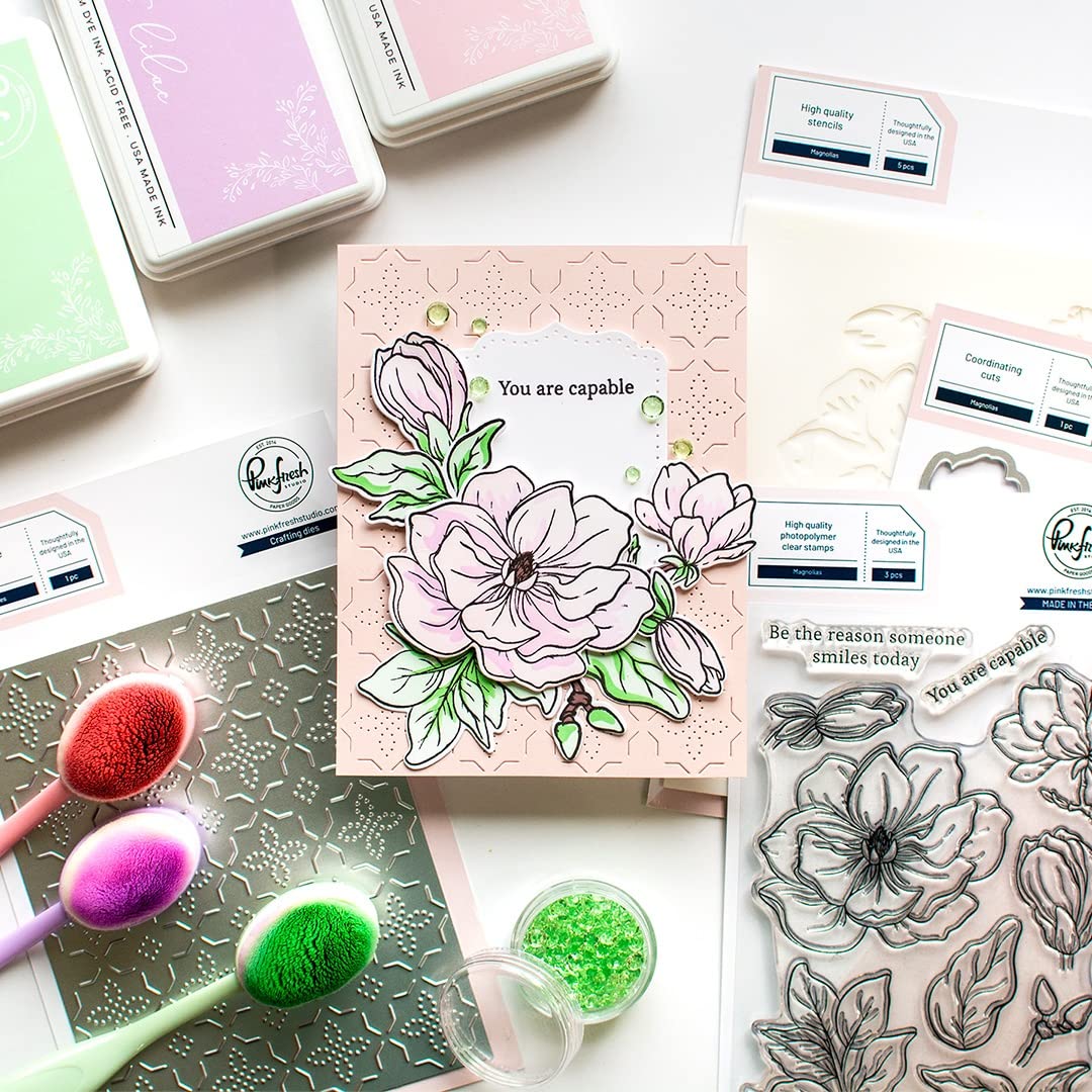 Pinkfresh StudioMagnolia Layering Stencils 4.25"X5.25" 5/Pkg