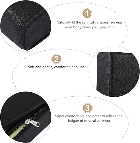 Miniatura 8 de HEALLILY Cojín de masaje para mesas de masaje, cojín cuadrado de cuero, cojín de almohada para salón de belleza, SPA, cojín para reposacabezas color