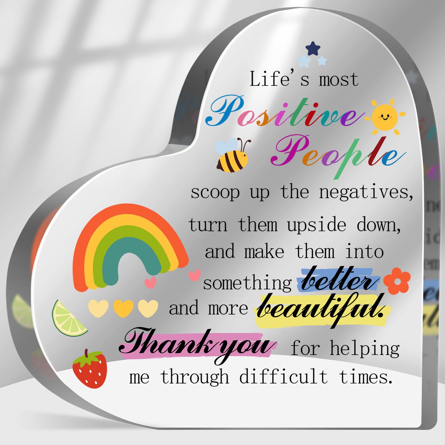 Friendship Appreciation Gifts, Thank You Gifts for Sister Friends BFF Bestie, Inspirational Quote Gifts for Women Men, Cute Motivational Friendship Office Desk Decor