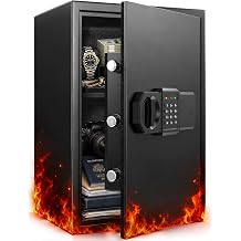[35 Min 1800F]Fireproof Safe for Home, 19.69"H Large Heavy Duty Safe