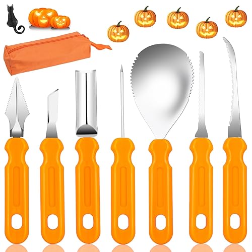 Halloween Pumpkin Carving Tools Kit, Professional and Heavy Duty Stainless