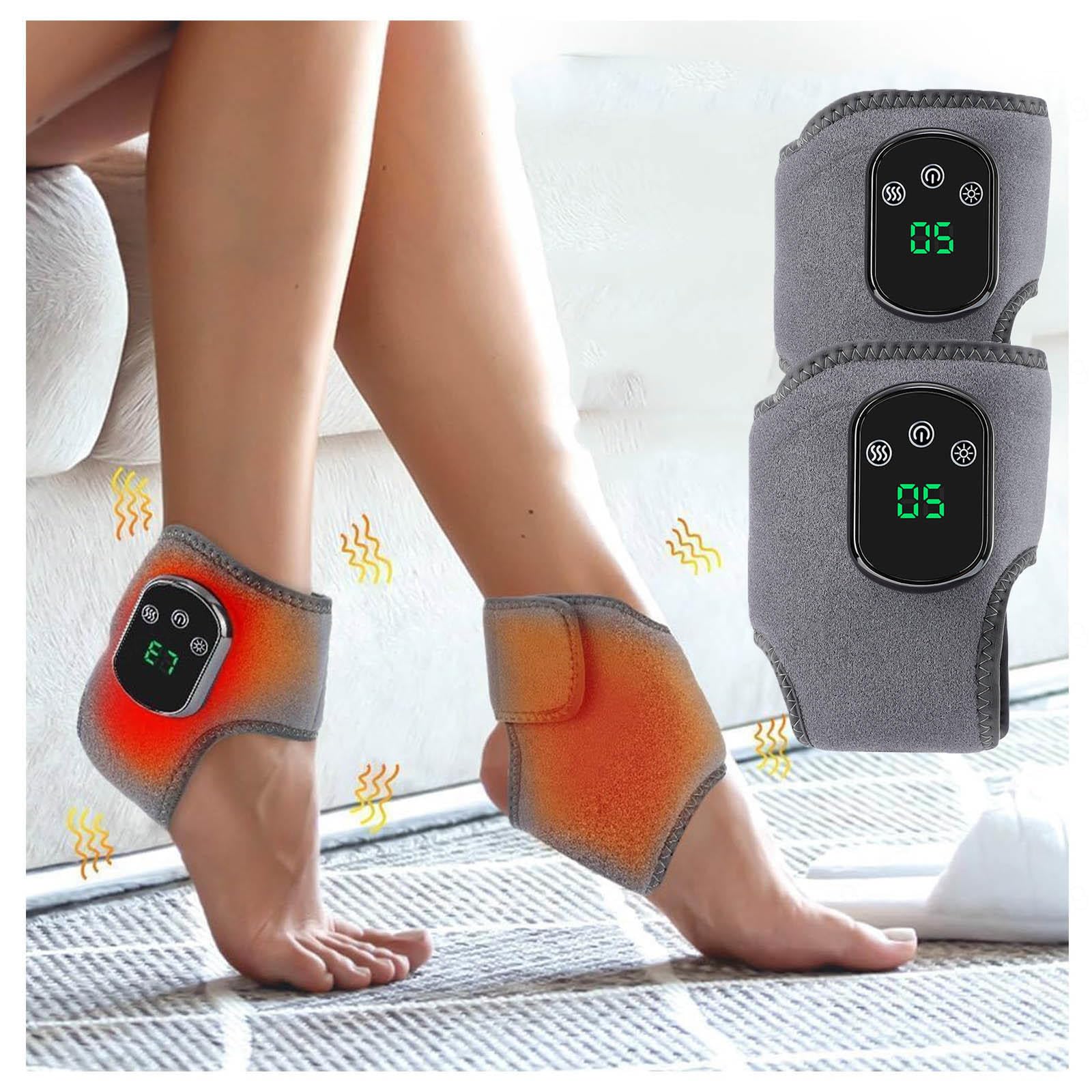Fußmassagegerät mit 3 Vibrationsmodi und 5 Temperaturstufen USB Wiederaufladbar Foot Massager Electric für Knöchel, Ferse, Sohle, Fußgewölbe