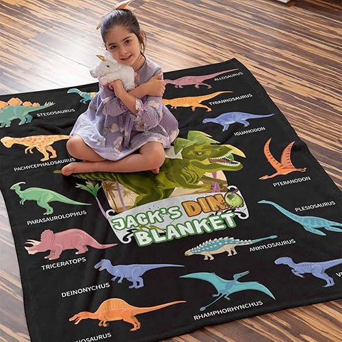 Miniatura 67 de Artsadd Personalized Baby Blanket for Boys Girls with Name, Custom Baby Name Blanket with Unicorn Pattern Customized Name Receiving Swaddle Throw