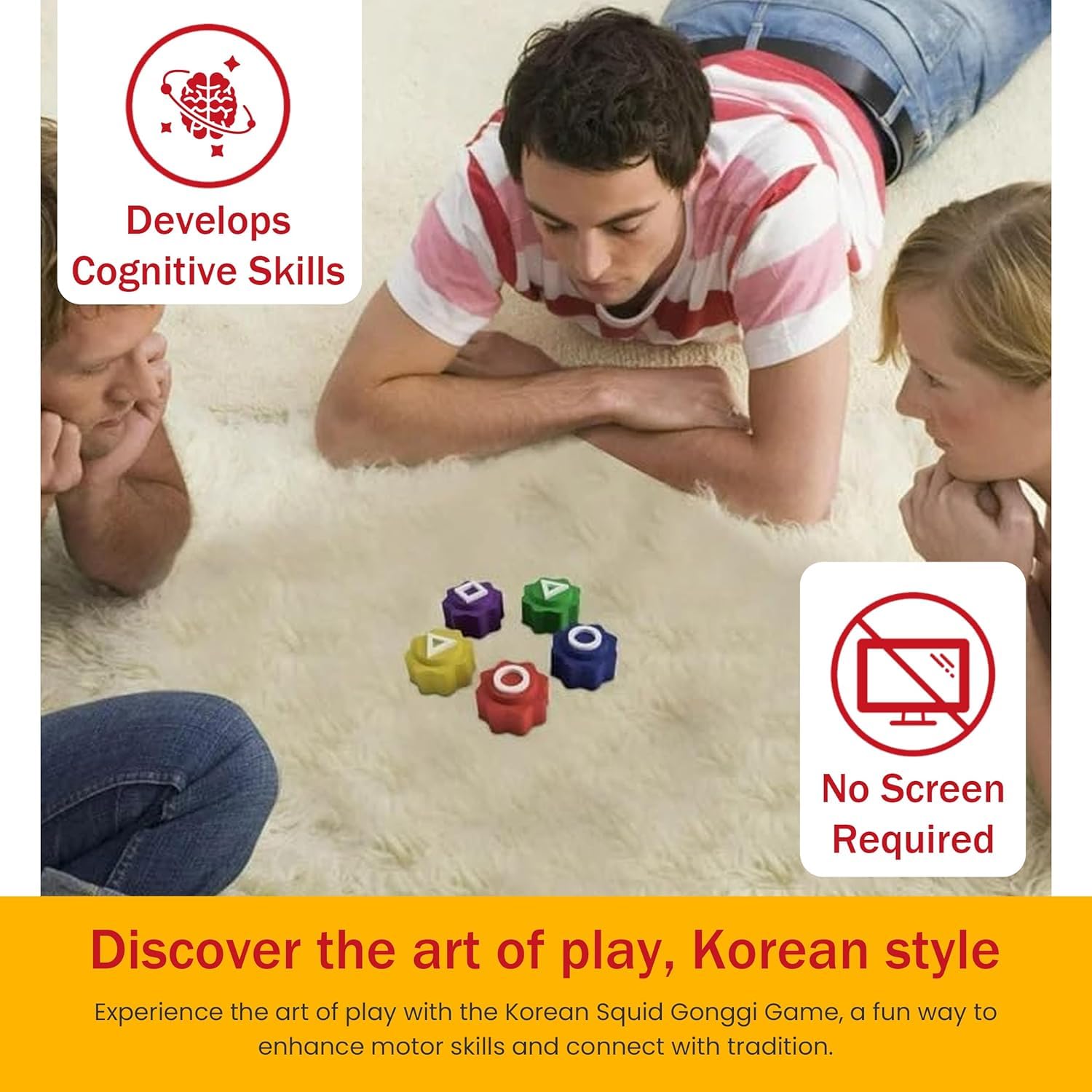 Gonggi Korean Game,Gonggi Stones.Gonggi Korean Jacks (5pcs Stones+Box), norm - Image 4