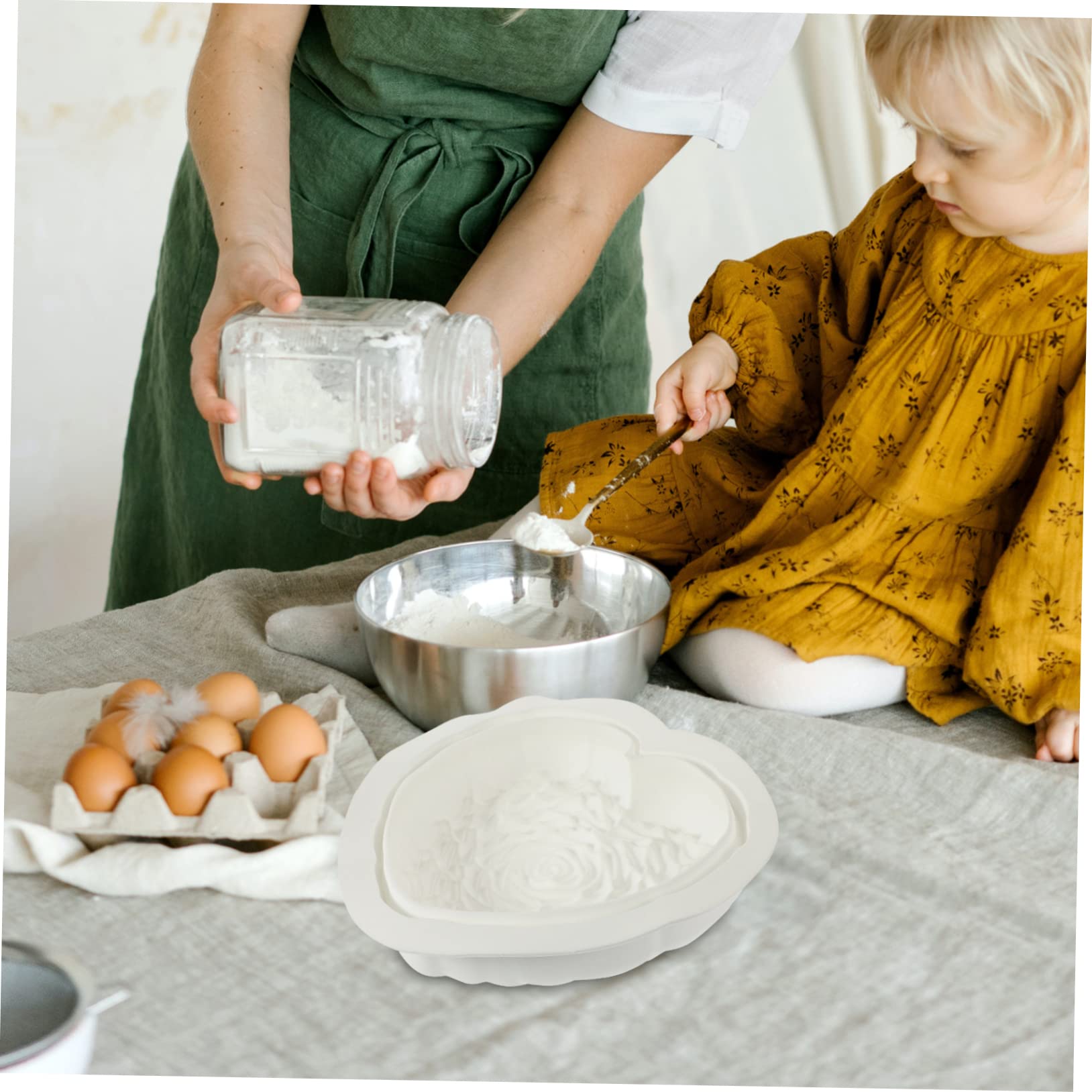 DECHOUS 3pièces Moule Silicone Forme De Cœur Pour Gâteau Ustensile De Pâtisserie Pour Créer Des Gâteaux Mousse Adorables Et Délicieux Pour Fêtes Anniversaires Et Spéciaux
