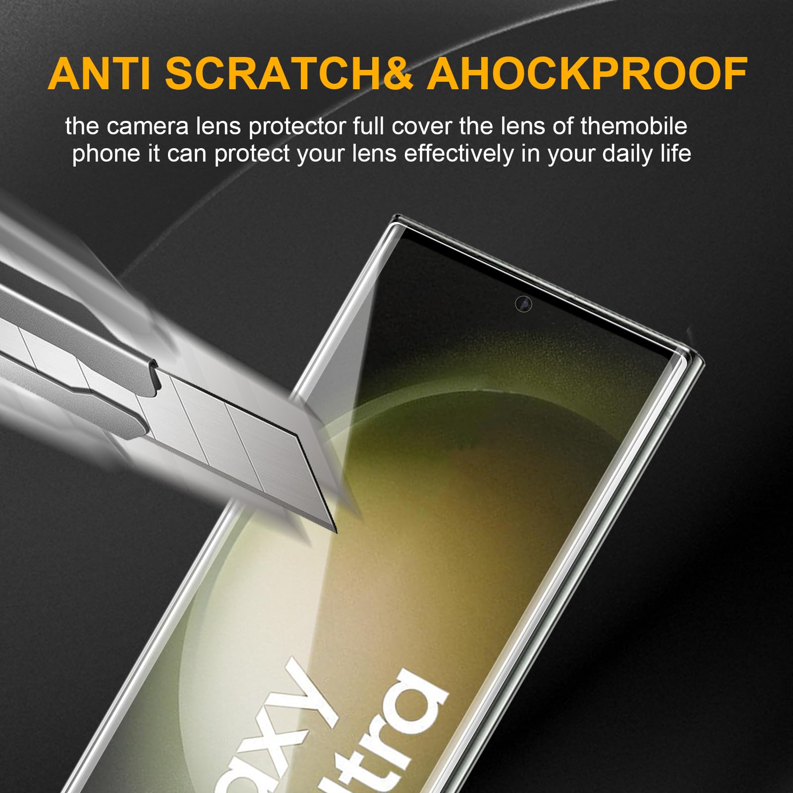 Folia ochronna na wyświetlacz z hartowanego szkła do Samsung Galaxy S23 Ultra, odporna na odciski palców, twardość 9H, odporna na zarysowania, zakrzywiona folia ze szkła hartowanego 3D
