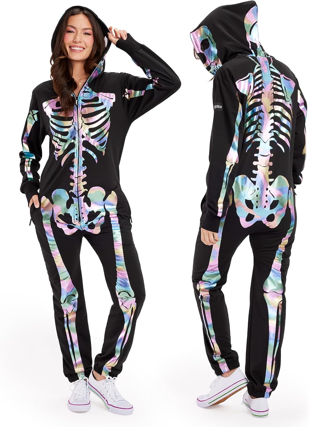 Tipsy Elves Women Skeleton Onesie Costume