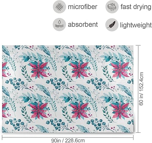 Miniatura 3 de Watercolor Winter Christmas Sofa Throw Blanket, Comfy Ultra-Soft Throws for Bedroom, Chair, Couch, Winter Blanket, 60"x90"