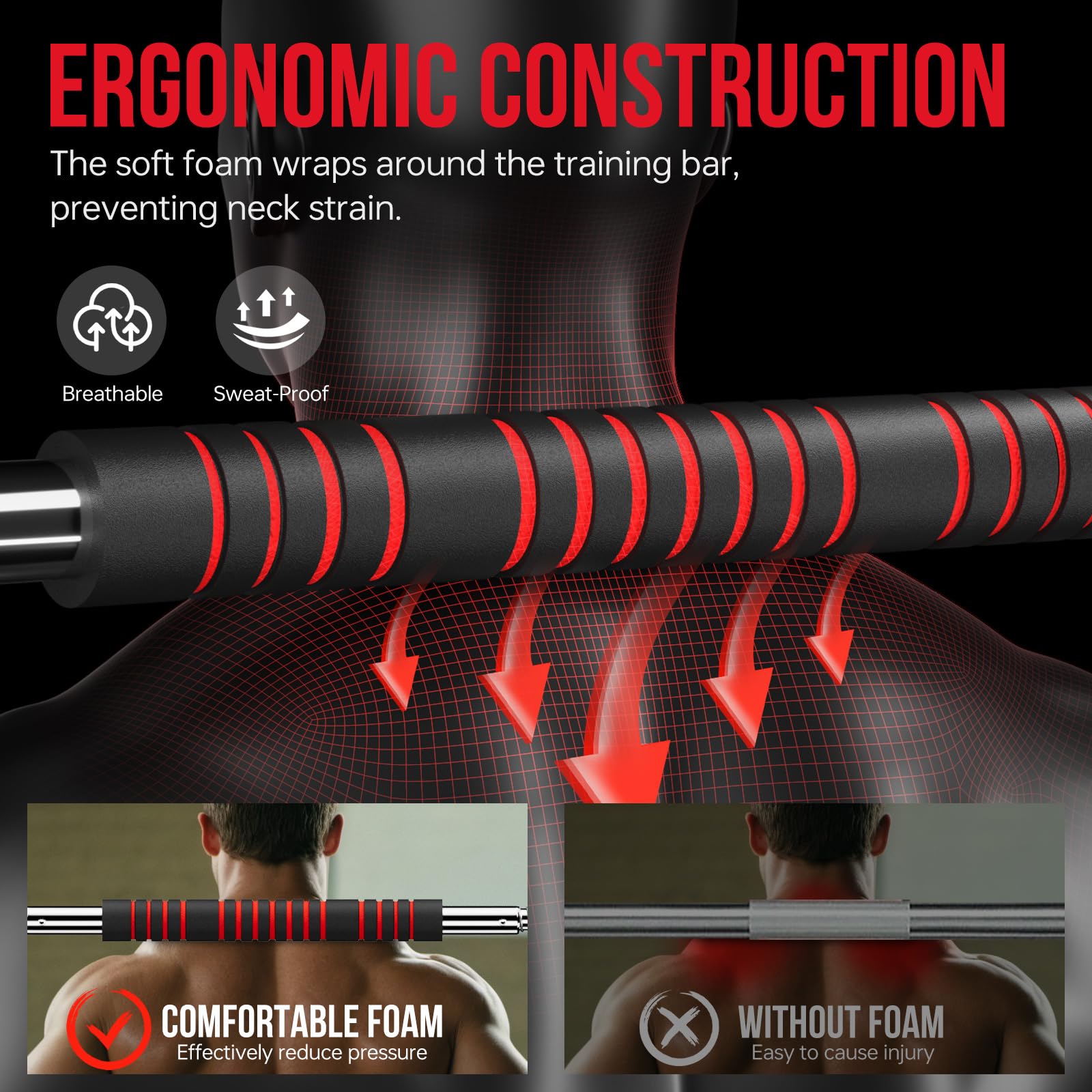 Adjustable Dumbbell Handle/Straight Barbell/Arm Blaster for 1