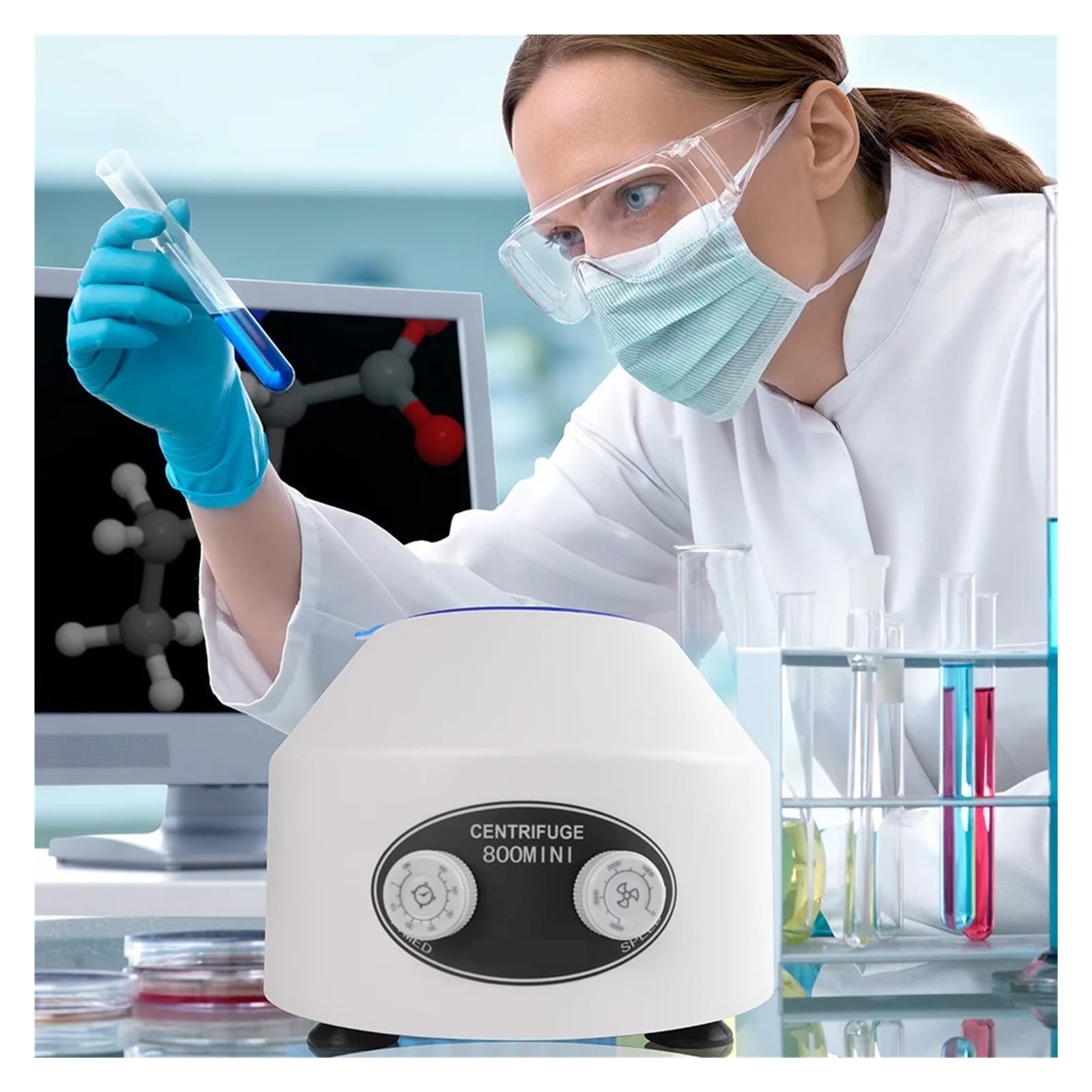 Wirówka Pcr Cyfrowa Szybka Plazmowa Mikrowirówka Laboratoryjna 4000 Obr./min 12000 0,2/0,5/1,5/2 Ml Probówka Wirówkowa Instrumenty Laboratoryjne(800MINI)