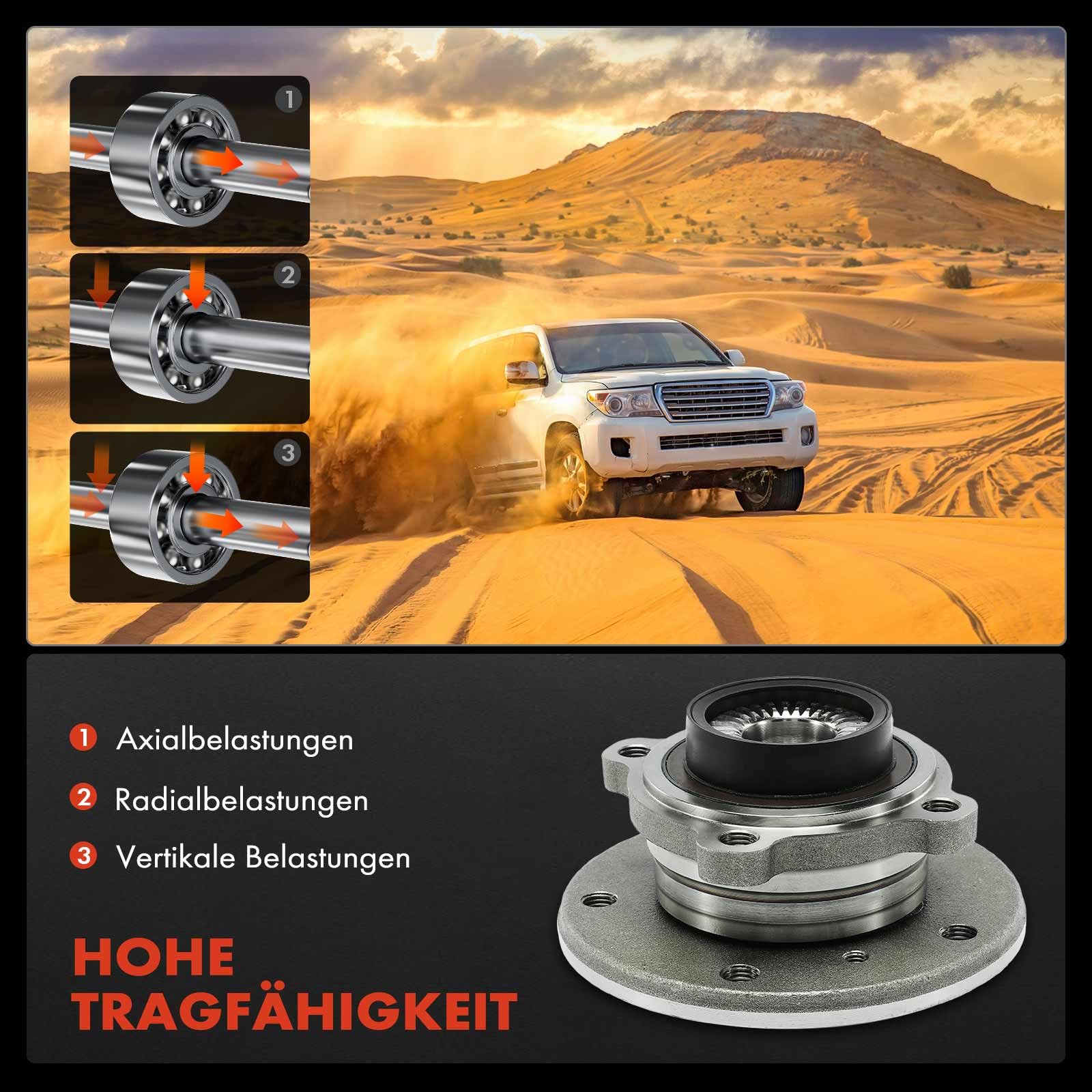 Frankberg 2x Radnabe Radlagersatz Vorne mit ABS-Sensor 31206877562