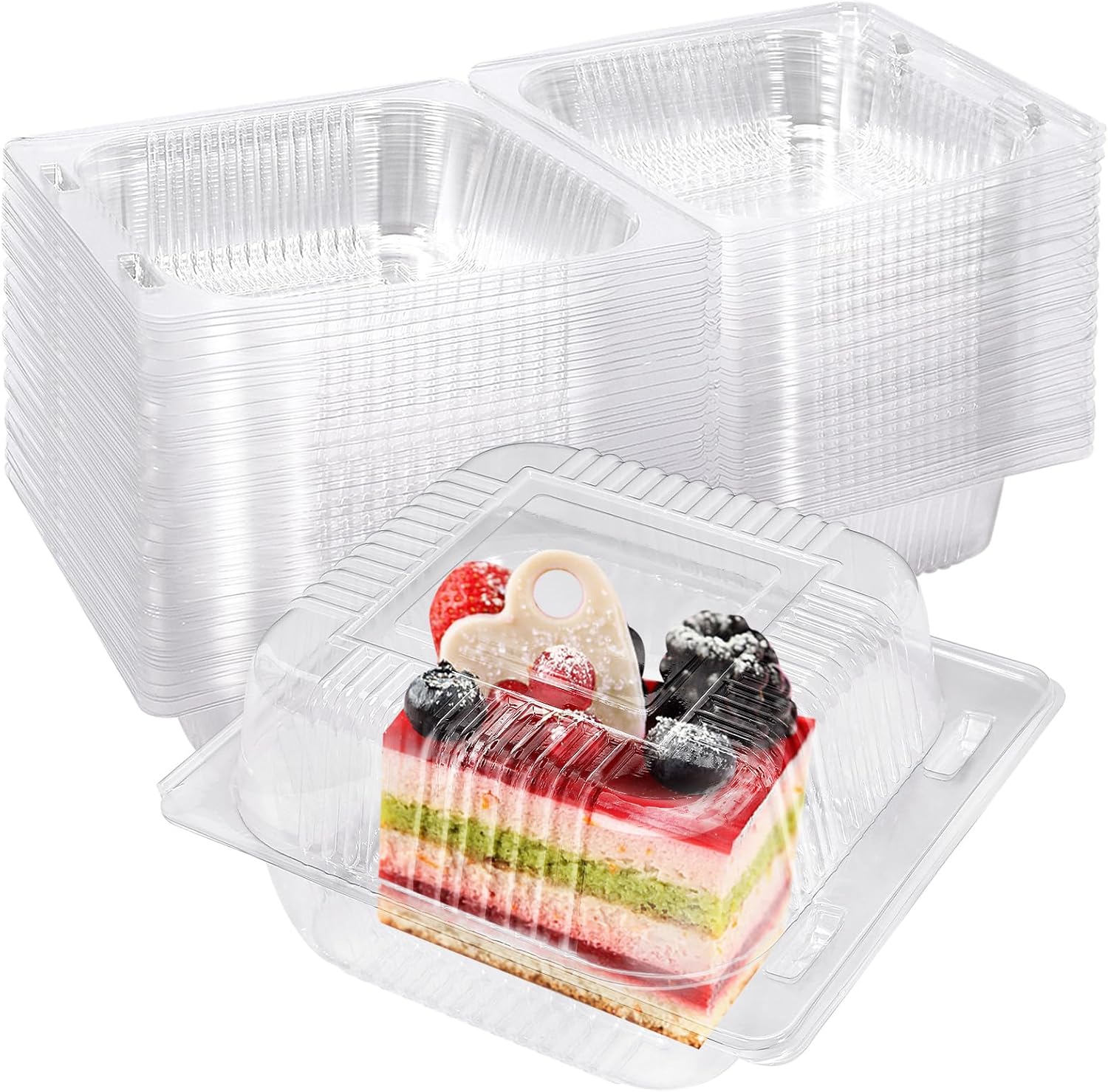 JEFHOMKIT 60Pcs Clear Plastic Take Out Containers,Clear