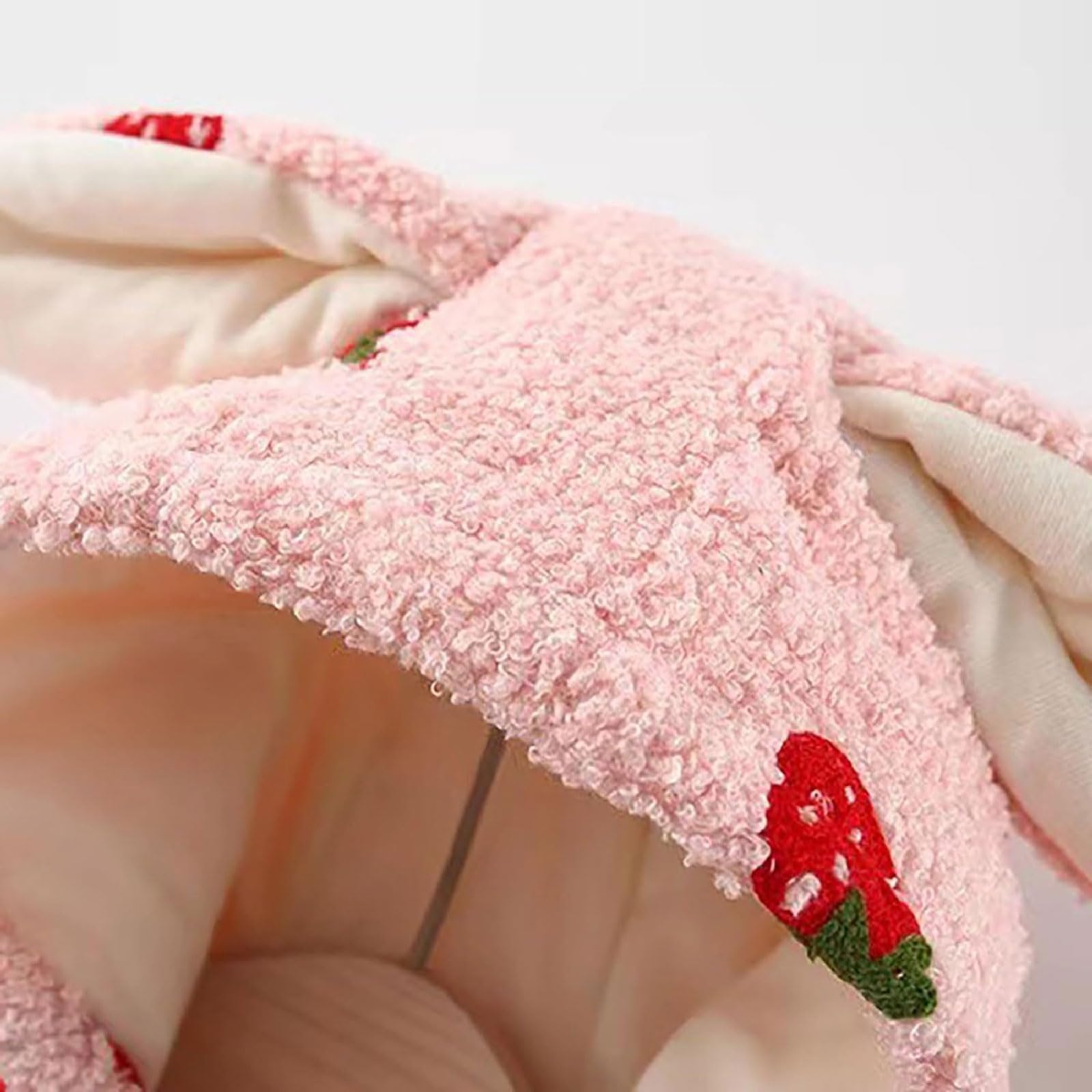 Abrigo cálido para niños pequeños, Abrigo Grueso de Pelo Largo para niñas, Capa con Cremallera y Orejas de Conejo, Abrigo Largo con Capucha para otoño e Invierno