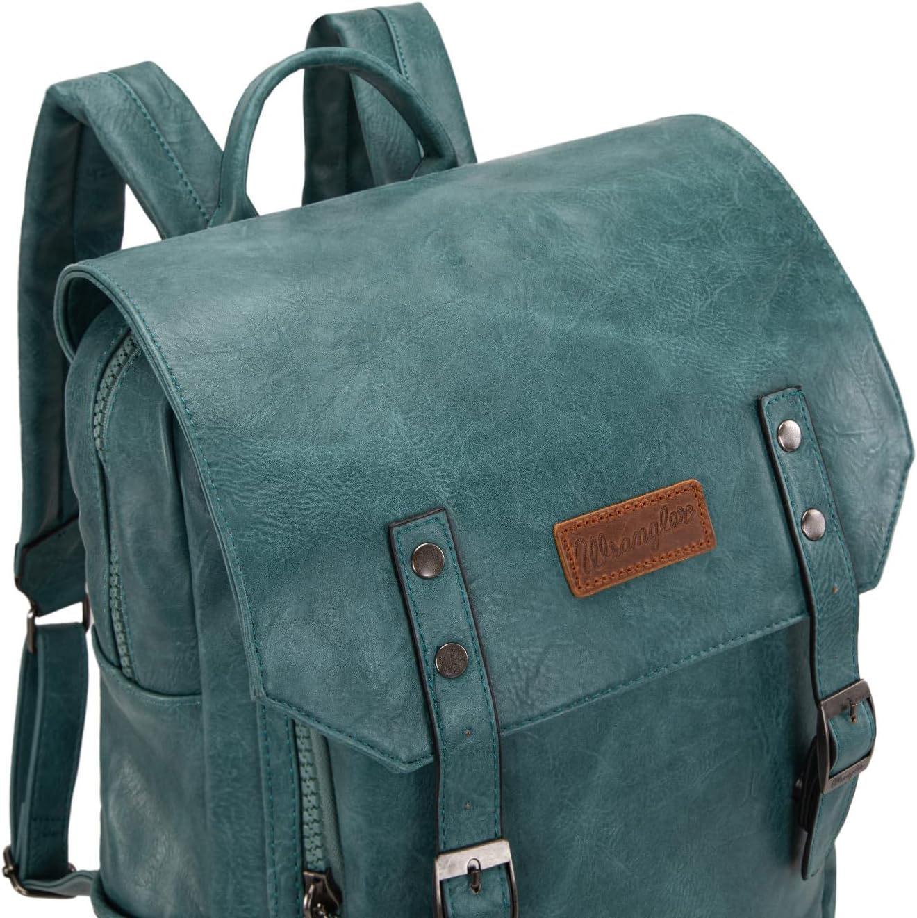 Montana West Wrangler Laptop Backpack with USB Charging Port, Vintage Travel Work College Bookbag for Women Men