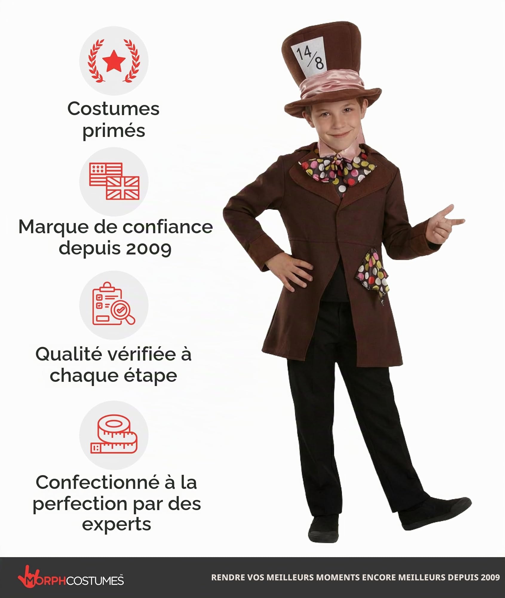 Costume chapelier fou d'halloween