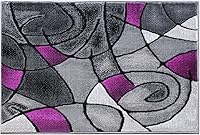 Vista 20 de Masada Rugs, Alfombra moderna y contemporánea, turquesa, gris y negro (5 pies x 7 pies)